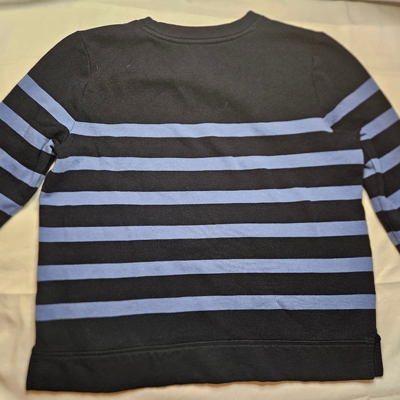 Talbots Womens Blue Striped Long Sleeve Crewneck Sweater Size Large - Picture 10 of 10